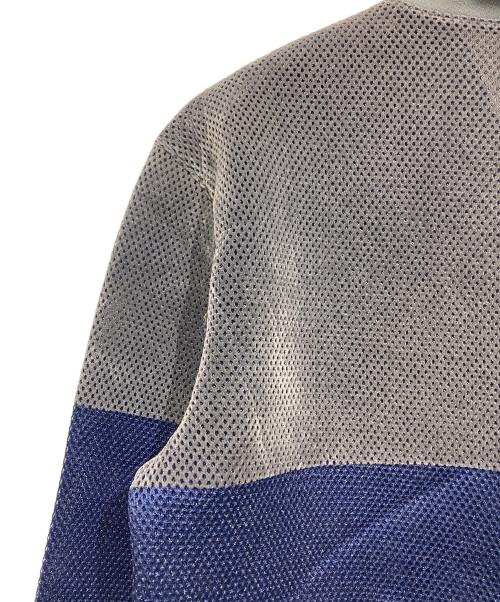 EMPORIO ARMANI（エンポリオ アルマーニ）EMPORIO ARMANI (エンポリオ アルマーニ) パンチングスウェット ネイビー×グレー サイズ:Sの古着・服飾アイテム
