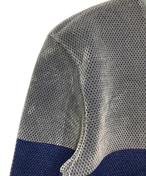 EMPORIO ARMANI（エンポリオ アルマーニ）EMPORIO ARMANI (エンポリオ アルマーニ) パンチングスウェット ネイビー×グレー サイズ:Sの古着・服飾アイテム