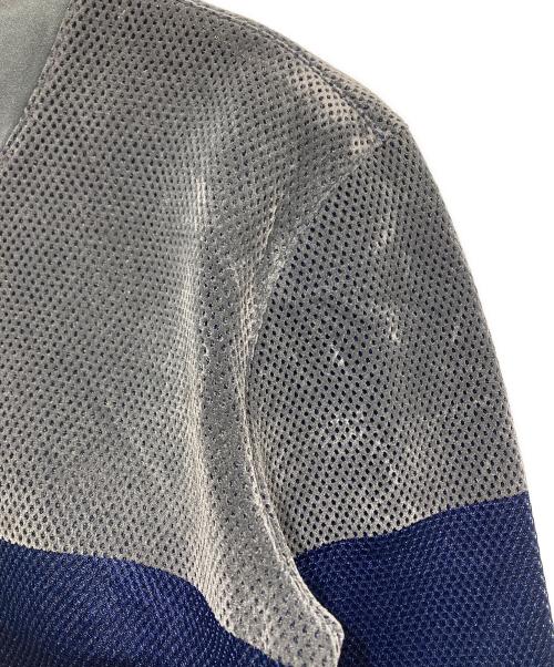 EMPORIO ARMANI（エンポリオ アルマーニ）EMPORIO ARMANI (エンポリオ アルマーニ) パンチングスウェット ネイビー×グレー サイズ:Sの古着・服飾アイテム