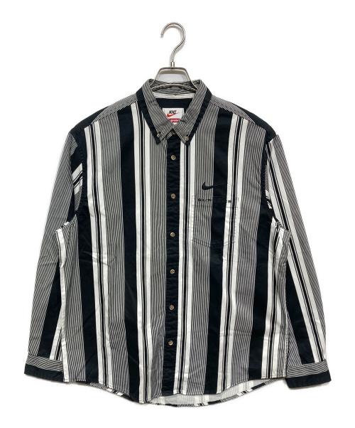 NIKE（ナイキ）NIKE (ナイキ) SUPREME (シュプリーム) Cotton Twill Shirt ホワイト×ブラック サイズ:Mの古着・服飾アイテム