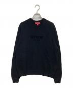 SUPREMEシュプリーム）の古着「Flocked Logo Sweater」｜ブラック