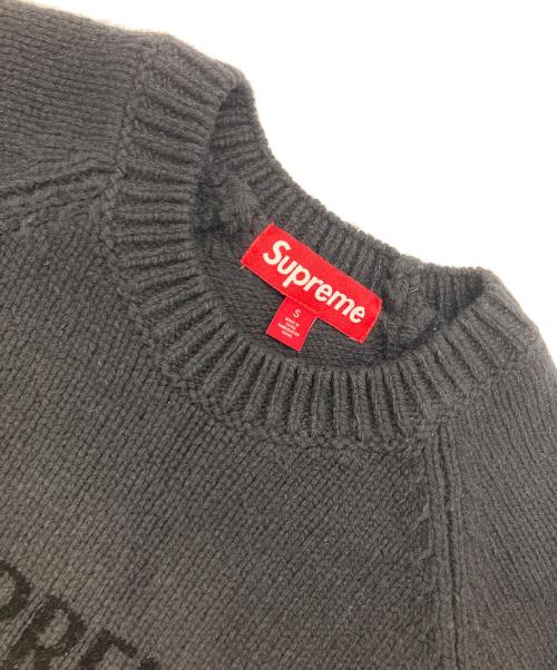 SUPREME（シュプリーム）SUPREME (シュプリーム) Flocked Logo Sweater ブラック サイズ:Sの古着・服飾アイテム