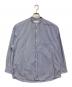 Graphpaper（グラフペーパー）の古着「BROAD STRIPE L/S OVERSIZED BAND COLLAR SHIRT」｜ブルー×ホワイト