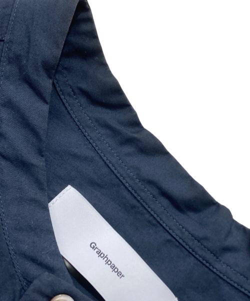 Graphpaper（グラフペーパー）Graphpaper (グラフペーパー) Broad L/S Oversized Band Collar Shirt ネイビー サイズ:Freeの古着・服飾アイテム