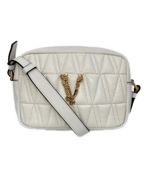 VERSACE（ヴェルサーチ）VERSACE (ヴェルサーチ) キルティングショルダーバッグ ホワイトの古着・服飾アイテム