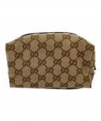 GUCCIグッチ）の古着「コスメポーチ」｜ベージュ