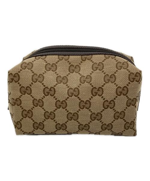 GUCCI（グッチ）GUCCI (グッチ) コスメポーチ ベージュの古着・服飾アイテム