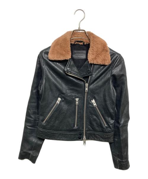ALL SAINTS（オールセインツ）ALL SAINTS (オールセインツ) ダブルライダースジャケット ブラック サイズ:記載なしの古着・服飾アイテム