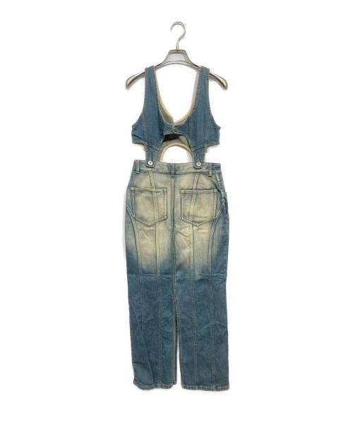 LE CIEL BLEU（ルシェルブルー）LE CIEL BLEU (ルシェルブルー) コンバーチブルデニムドレス インディゴ サイズ:36の古着・服飾アイテム