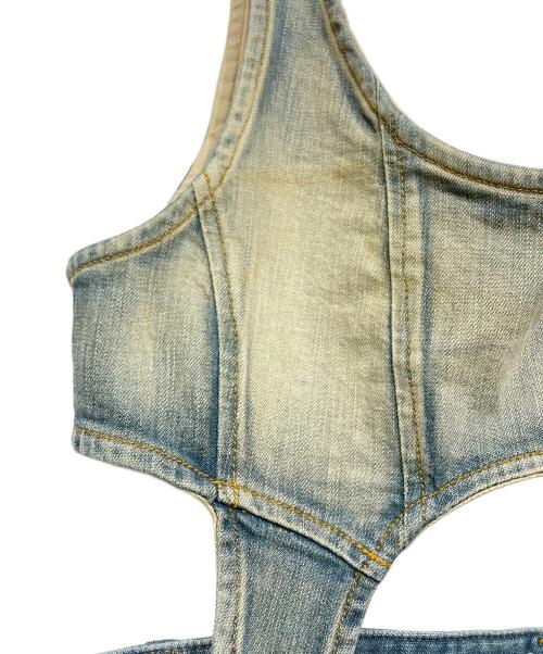 LE CIEL BLEU（ルシェルブルー）LE CIEL BLEU (ルシェルブルー) コンバーチブルデニムドレス インディゴ サイズ:36の古着・服飾アイテム