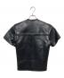 VANSON (バンソン) パンチングレザー半袖ジップアップジャケット ブラック サイズ:XS：14000円
