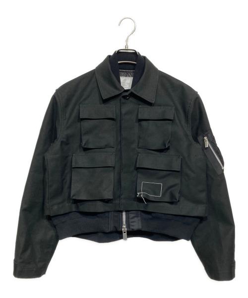 sacai（サカイ）sacai (サカイ) WTAPS (ダブルタップス) Cotton Back Satin x Nylon Twill Jacket ブラック サイズ:2の古着・服飾アイテム