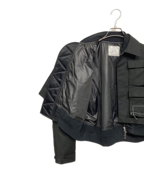 sacai（サカイ）sacai (サカイ) WTAPS (ダブルタップス) Cotton Back Satin x Nylon Twill Jacket ブラック サイズ:2の古着・服飾アイテム