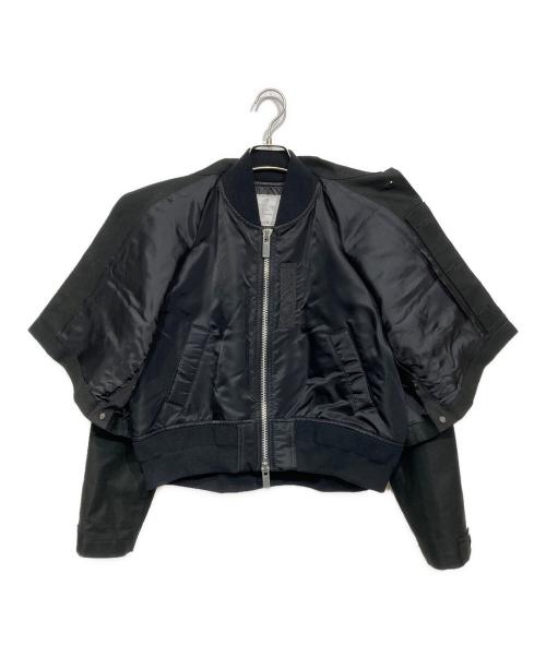sacai（サカイ）sacai (サカイ) WTAPS (ダブルタップス) Cotton Back Satin x Nylon Twill Jacket ブラック サイズ:2の古着・服飾アイテム