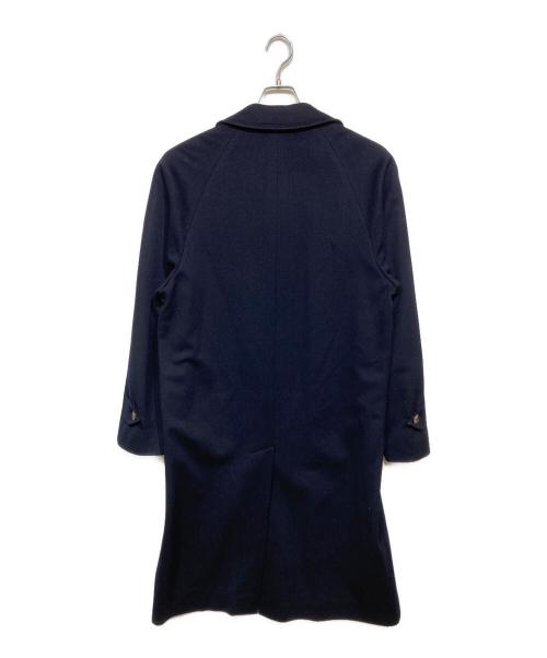 BARNEYS NEWYORK（バーニーズ・ニューヨーク）BARNEYS NEWYORK (バーニーズ・ニューヨーク) 比翼ウールコート ネイビー サイズ:記載なしの古着・服飾アイテム