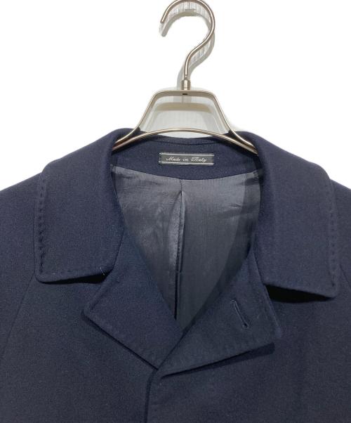 BARNEYS NEWYORK（バーニーズ・ニューヨーク）BARNEYS NEWYORK (バーニーズ・ニューヨーク) 比翼ウールコート ネイビー サイズ:記載なしの古着・服飾アイテム
