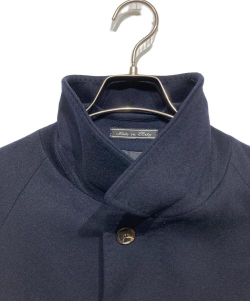 BARNEYS NEWYORK（バーニーズ・ニューヨーク）BARNEYS NEWYORK (バーニーズ・ニューヨーク) 比翼ウールコート ネイビー サイズ:記載なしの古着・服飾アイテム