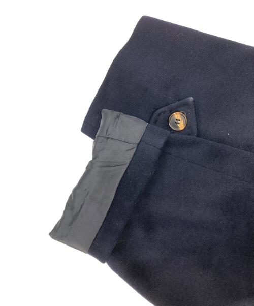 BARNEYS NEWYORK（バーニーズ・ニューヨーク）BARNEYS NEWYORK (バーニーズ・ニューヨーク) 比翼ウールコート ネイビー サイズ:記載なしの古着・服飾アイテム