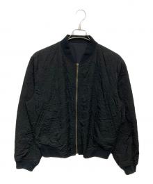 HOMME DE NUIT（オム・ドゥ・ニュイ）の古着「刺繍ボンバージャケット」｜ブラック