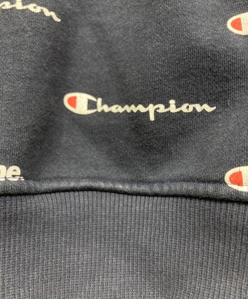 Champion（チャンピオン）Champion (チャンピオン) SUPREME (シュプリーム) 総柄スウェット ネイビー サイズ:Sの古着・服飾アイテム