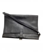 PORTER×UNCERTAINポーター×フタシカナモノ）の古着「レザーショルダーバッグ」｜ブラック