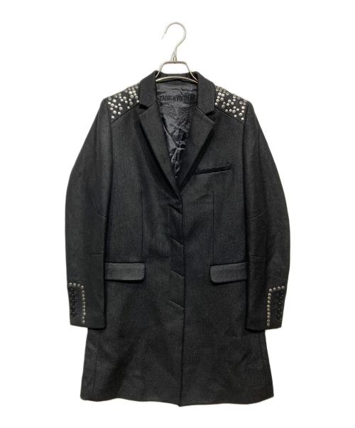Zadig&Voltaire（ザディグエヴォルテール）Zadig&Voltaire (ザディグエヴォルテール) スタッズコート ブラック サイズ:TSの古着・服飾アイテム
