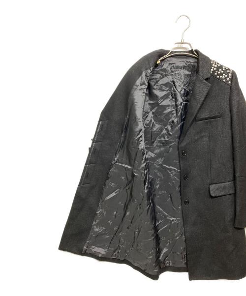 Zadig&Voltaire（ザディグエヴォルテール）Zadig&Voltaire (ザディグエヴォルテール) スタッズコート ブラック サイズ:TSの古着・服飾アイテム