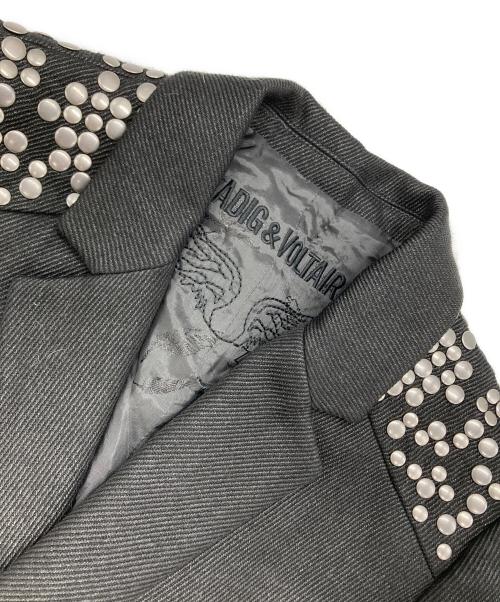 Zadig&Voltaire（ザディグエヴォルテール）Zadig&Voltaire (ザディグエヴォルテール) スタッズコート ブラック サイズ:TSの古着・服飾アイテム