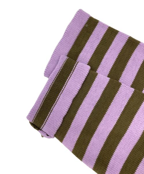 DRIES VAN NOTEN（ドリスヴァンノッテン）DRIES VAN NOTEN (ドリスヴァンノッテン) ニット パープル×ブラウン サイズ:Mの古着・服飾アイテム