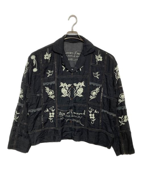 TODAYFUL（トゥデイフル）TODAYFUL (トゥデイフル) Embroidery Patchwork Shirts ブラック サイズ:Freeの古着・服飾アイテム