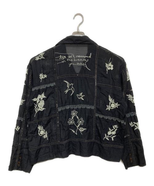 TODAYFUL（トゥデイフル）TODAYFUL (トゥデイフル) Embroidery Patchwork Shirts ブラック サイズ:Freeの古着・服飾アイテム