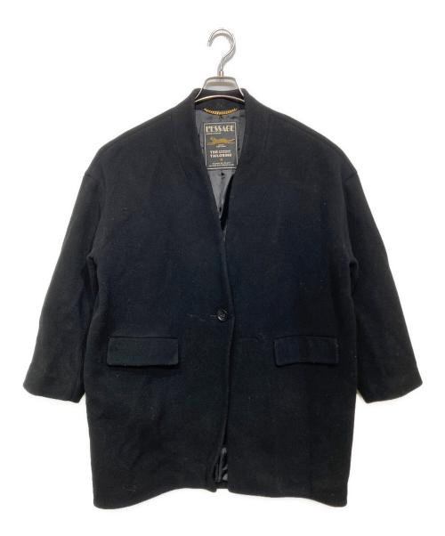 journal standard L'essage（ジャーナルスタンダード レサージュ）journal standard L'essage (ジャーナルスタンダード レサージュ) SUPER140S/GIOLICA コクーンコート ブラック サイズ:Freeの古着・服飾アイテム