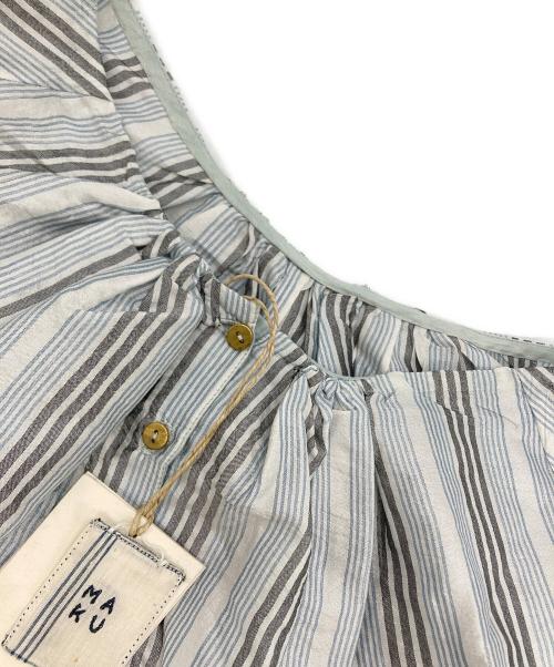 maku textiles（マクテキスタイルズ）maku textiles (マクテキスタイルズ) シルクブラウス ブルー サイズ:記載なしの古着・服飾アイテム