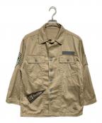 MADISON BLUEマディソンブルー）の古着「GRAFFITI MILITARY JK EX」｜ベージュ
