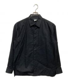 ISSEY MIYAKE MEN（イッセイミヤケメン）の古着「プリーツ切替長袖シャツ」｜ブラック