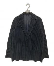 HOMME PLISSE ISSEY MIYAKE（オム プリッセ イッセイ ミヤケ）の古着「2Bプリーツテーラードジャケット」｜ブラック