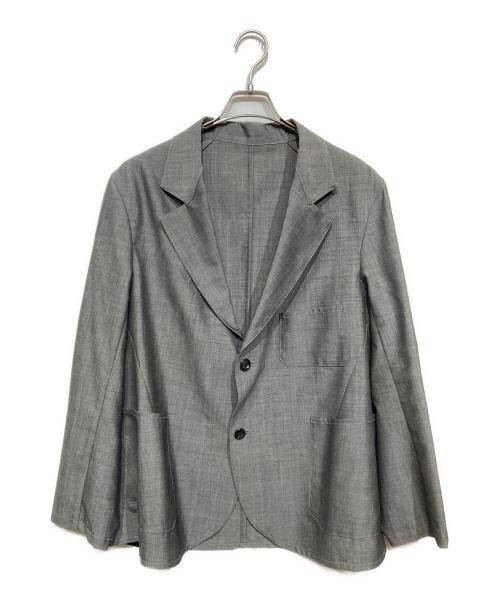 la favola（ラ ファーヴォラ）la favola (ラ ファーヴォラ) ウール モヘヤ テーラードジャケット グレー サイズ:2の古着・服飾アイテム