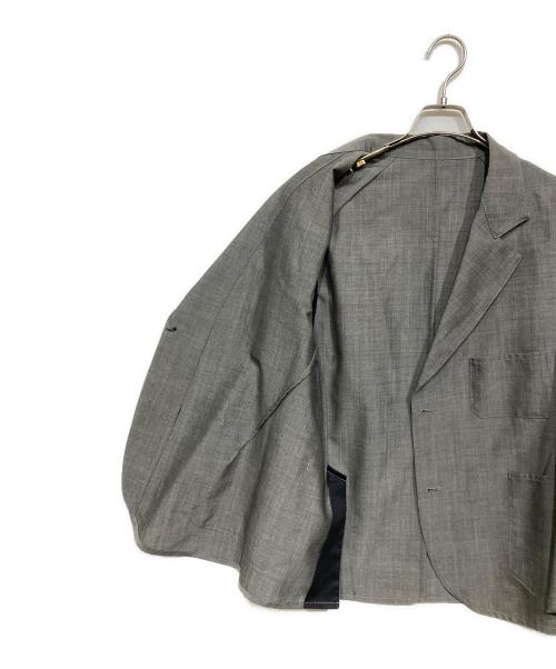 la favola（ラ ファーヴォラ）la favola (ラ ファーヴォラ) ウール モヘヤ テーラードジャケット グレー サイズ:2の古着・服飾アイテム