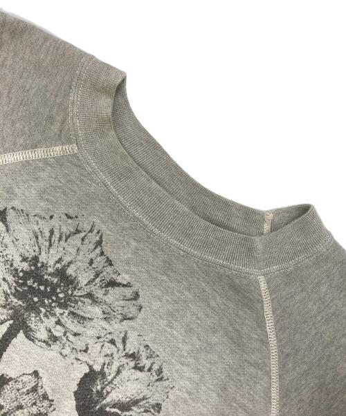 SAINT MICHAEL（セントマイケル）SAINT MICHAEL (セントマイケル) CREW SWEAT FLOWER グレー サイズ:Lの古着・服飾アイテム