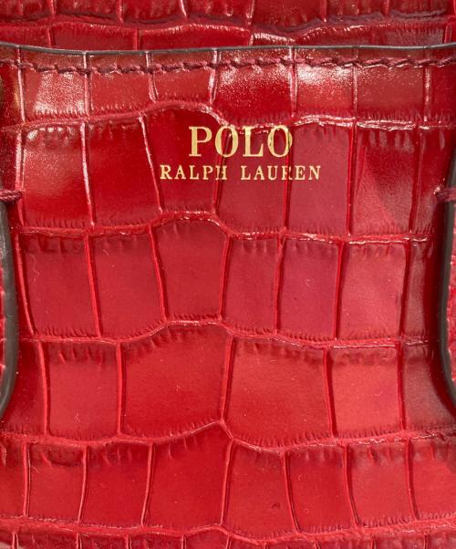 POLO RALPH LAUREN（ポロ・ラルフローレン）POLO RALPH LAUREN (ポロ・ラルフローレン) クロコ型押しハンドバッグの古着・服飾アイテム