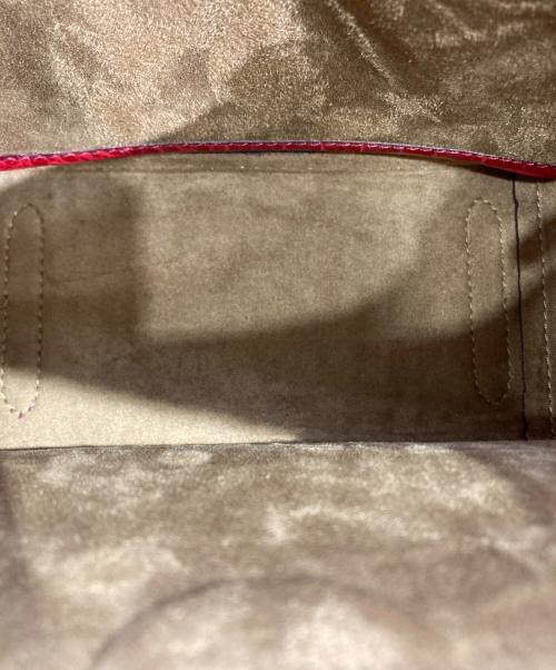 POLO RALPH LAUREN（ポロ・ラルフローレン）POLO RALPH LAUREN (ポロ・ラルフローレン) クロコ型押しハンドバッグの古着・服飾アイテム
