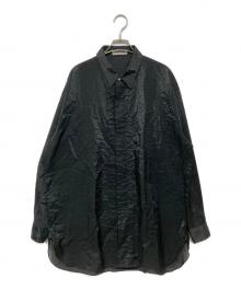 ISSEY MIYAKE MEN（イッセイミヤケメン）の古着「プリーツ切替長袖シャツ」｜ブラック
