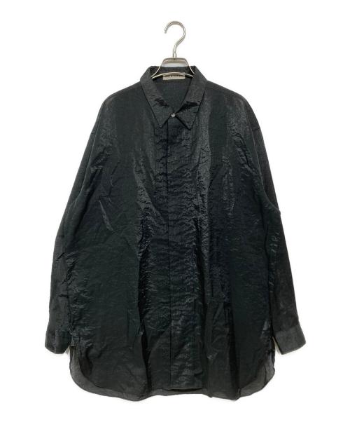 ISSEY MIYAKE MEN（イッセイミヤケメン）ISSEY MIYAKE MEN (イッセイミヤケメン) プリーツ切替長袖シャツ ブラック サイズ:Lの古着・服飾アイテム