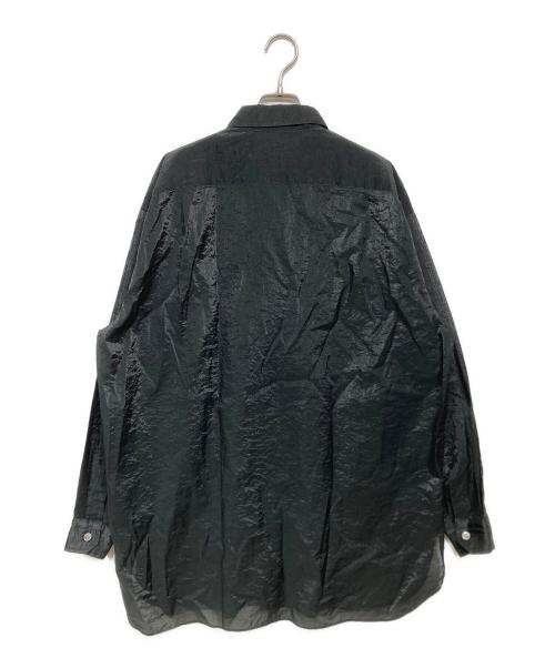 ISSEY MIYAKE MEN（イッセイミヤケメン）ISSEY MIYAKE MEN (イッセイミヤケメン) プリーツ切替長袖シャツ ブラック サイズ:Lの古着・服飾アイテム
