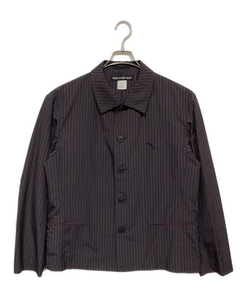 ISSEY MIYAKE MEN（イッセイミヤケメン）ISSEY MIYAKE MEN (イッセイミヤケメン) ストライプシャツジャケット レッド サイズ:3の古着・服飾アイテム