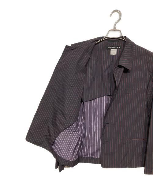 ISSEY MIYAKE MEN（イッセイミヤケメン）ISSEY MIYAKE MEN (イッセイミヤケメン) ストライプシャツジャケット レッド サイズ:3の古着・服飾アイテム