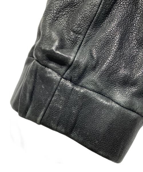 EDIFICE（エディフィス）EDIFICE (エディフィス) A2 レザーショートブルゾン ブラック サイズ:XLの古着・服飾アイテム