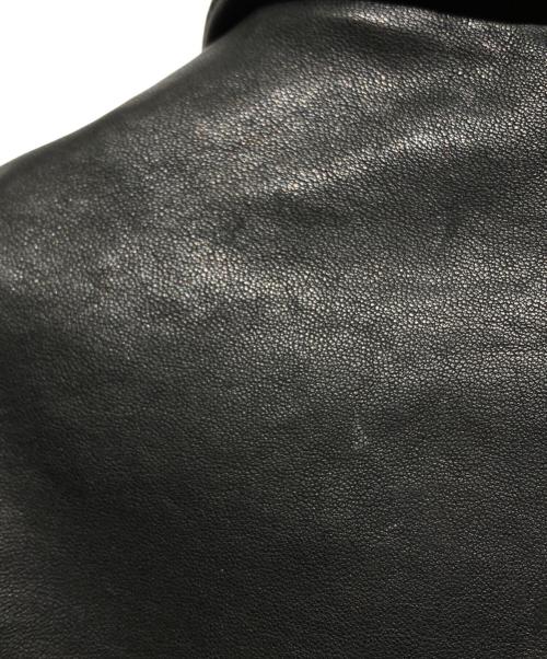 EDIFICE（エディフィス）EDIFICE (エディフィス) A2 レザーショートブルゾン ブラック サイズ:XLの古着・服飾アイテム