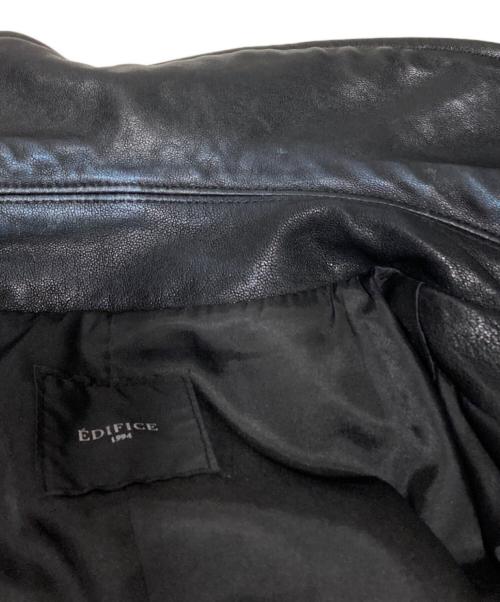 EDIFICE（エディフィス）EDIFICE (エディフィス) A2 レザーショートブルゾン ブラック サイズ:XLの古着・服飾アイテム