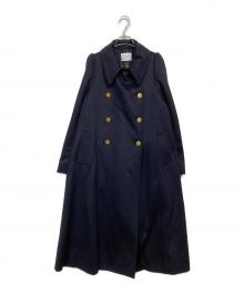 Ameri（アメリ）の古着「CHARME FLARE LONG COAT（シャムル フレア ロング コート）」｜ネイビー